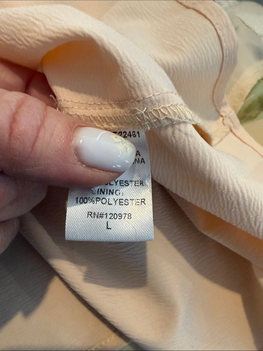 entro Cream Blouse with Lavender Floral Print - Picture 6 of 6